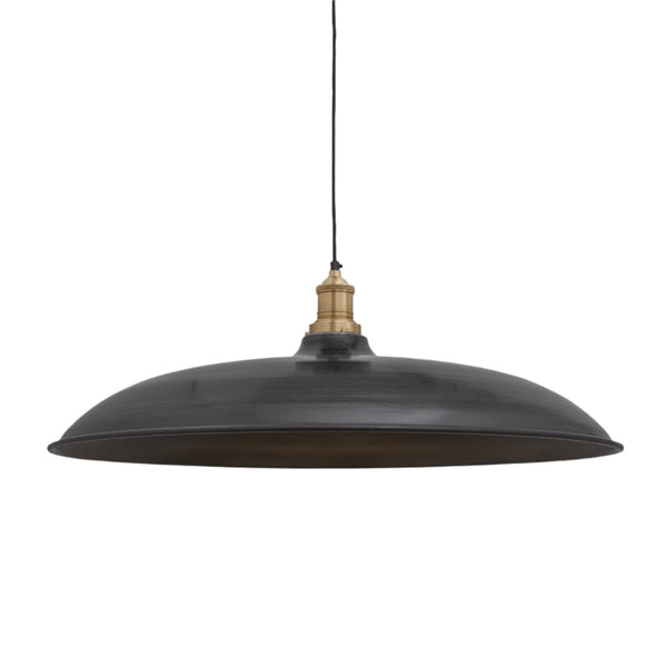 Brooklyn Giant Bowl Pendant - 24 Inch - Pewter
