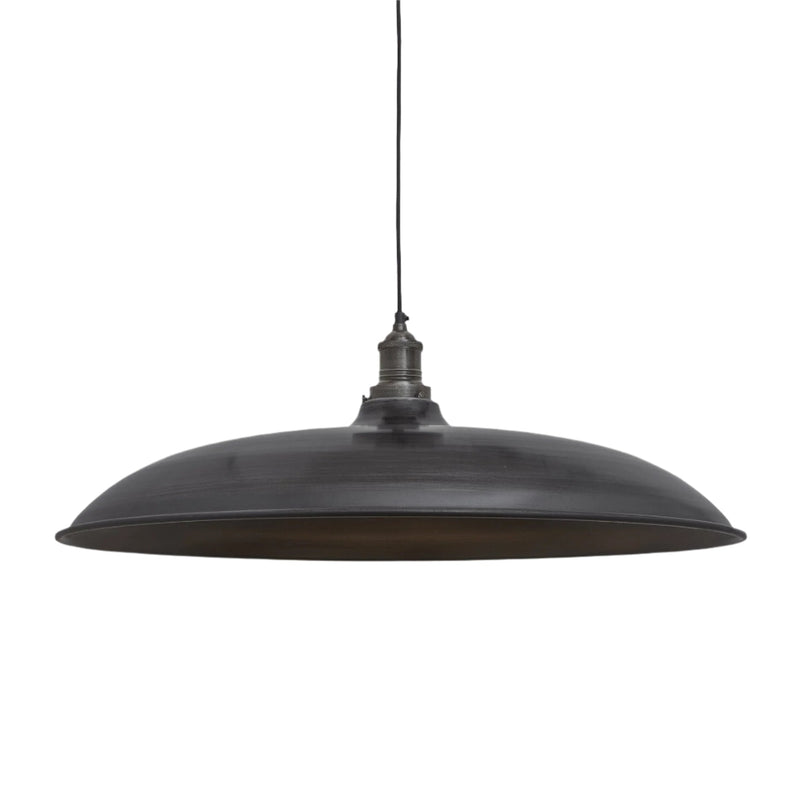 Brooklyn Giant Bowl Pendant - 24 Inch - Pewter