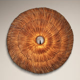 Moonj Natural Grass Round Wall Light Flush Mount - Brown