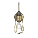 Swan Neck Wire Cage Wall Light - 4 Inch