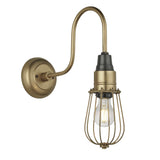 Swan Neck Wire Cage Wall Light - 4 Inch