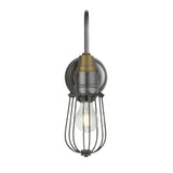 Swan Neck Wire Cage Wall Light - 4 Inch