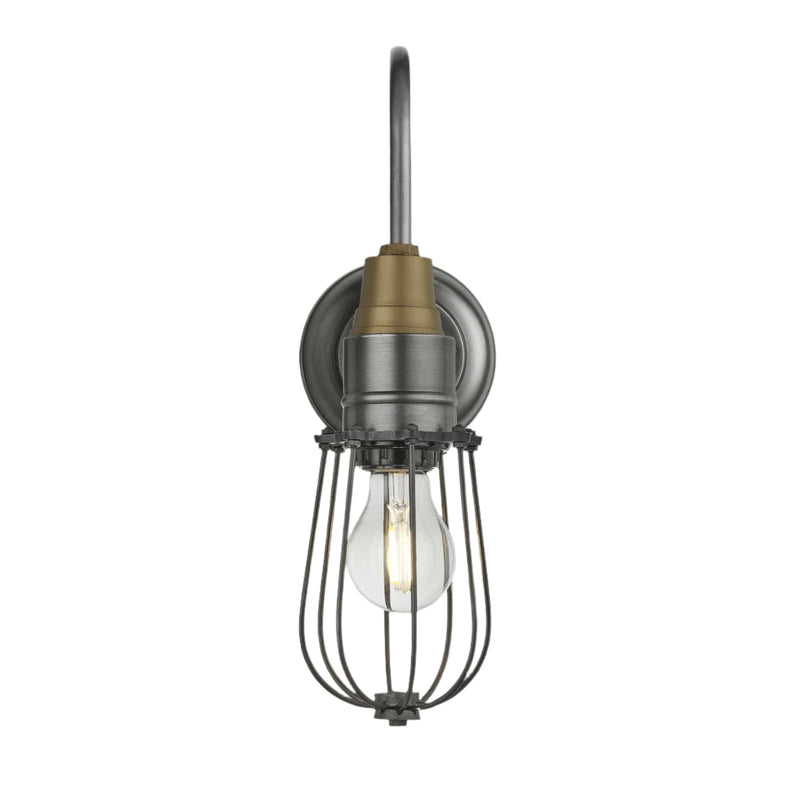 Swan Neck Wire Cage Wall Light - 4 Inch