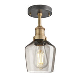 Brooklyn Glass Schoolhouse Semi Flush Mount - 5.5 Inch