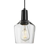 Sleek Smoked Glass Schoolhouse Pendant - 5.5 Inch