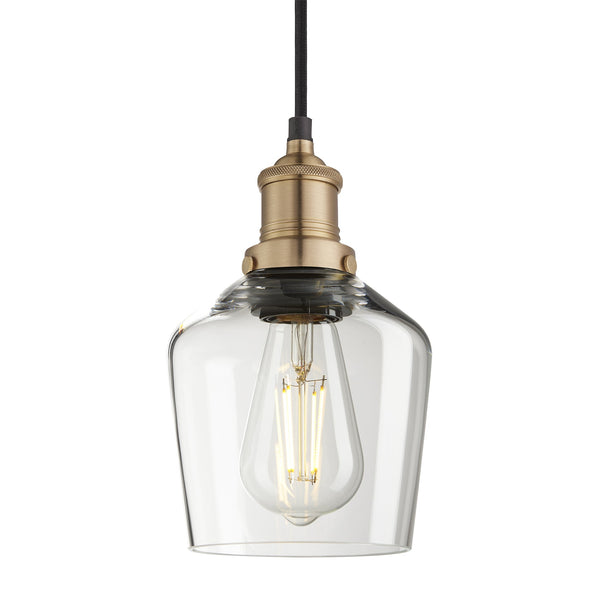 Brooklyn Glass Schoolhouse Pendant Light - 5.5 Inch