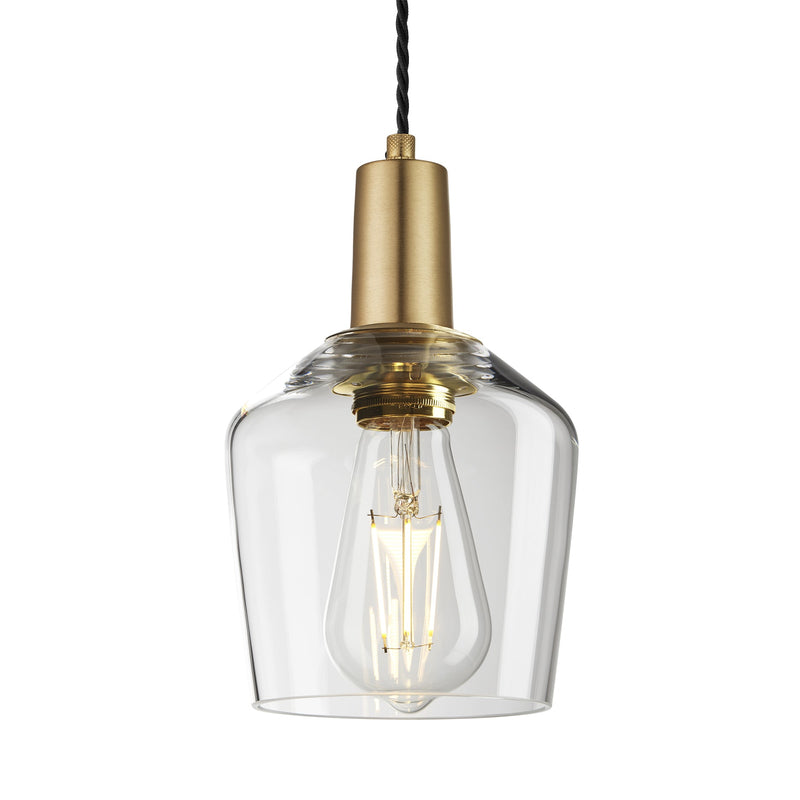 Sleek Smoked Glass Schoolhouse Pendant - 5.5 Inch