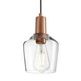 Sleek Smoked Glass Schoolhouse Pendant - 5.5 Inch