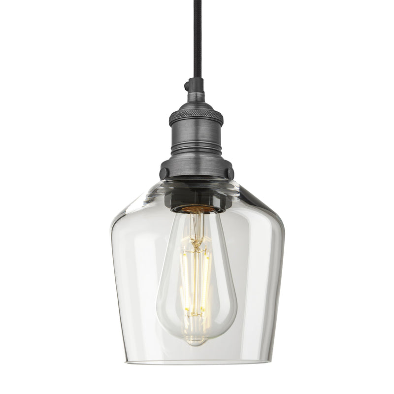 Brooklyn Glass Schoolhouse Pendant Light - 5.5 Inch