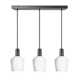 Sleek Opal Glass Schoolhouse Wire Cluster Light