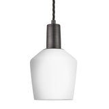 Sleek Opal Glass Schoolhouse Pendant Light - 5.5 Inch