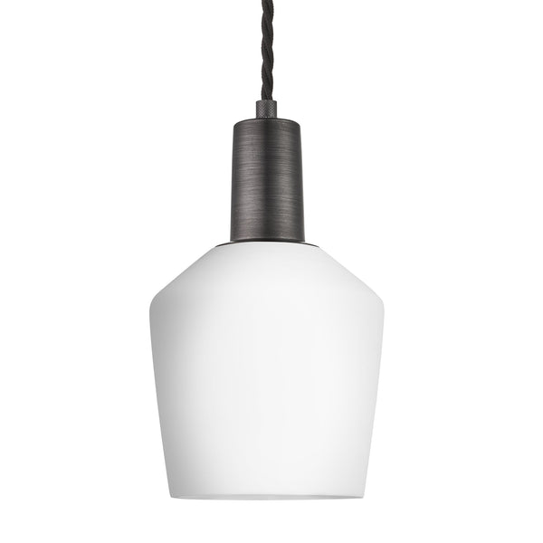 Sleek Opal Glass Schoolhouse Pendant Light - 5.5 Inch