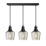Brooklyn Glass Schoolhouse 3 Wire Cluster Lights - 5.5 Inch