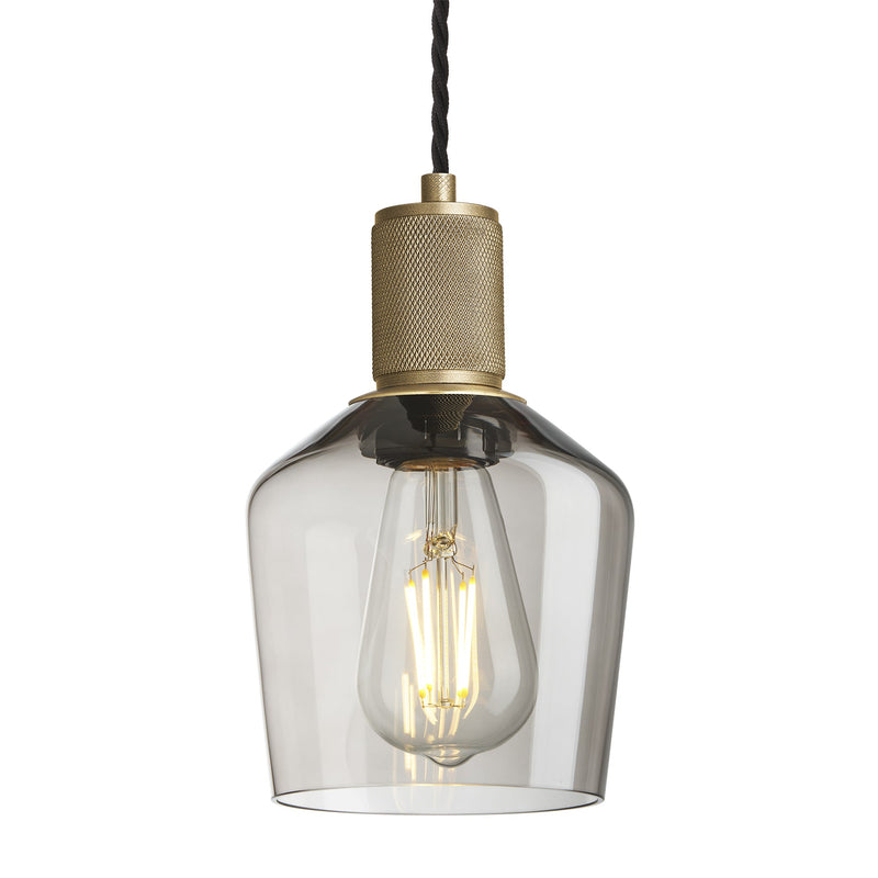 Knurled Glass Schoolhouse Pendant - 5.5 Inch