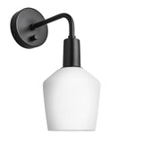 Sleek Opal Glass Schoolhouse Wall Light - 5.5 Inch