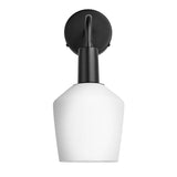 Sleek Opal Glass Schoolhouse Wall Light - 5.5 Inch