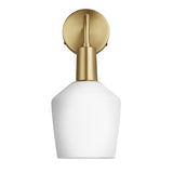 Sleek Opal Glass Schoolhouse Wall Light - 5.5 Inch