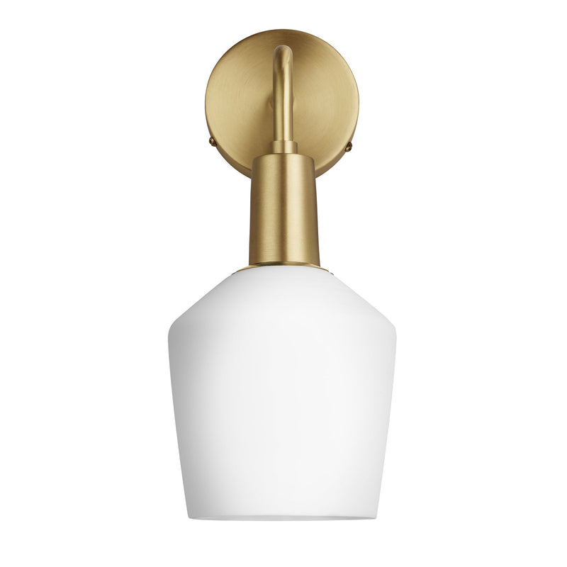 Sleek Opal Glass Schoolhouse Wall Light - 5.5 Inch