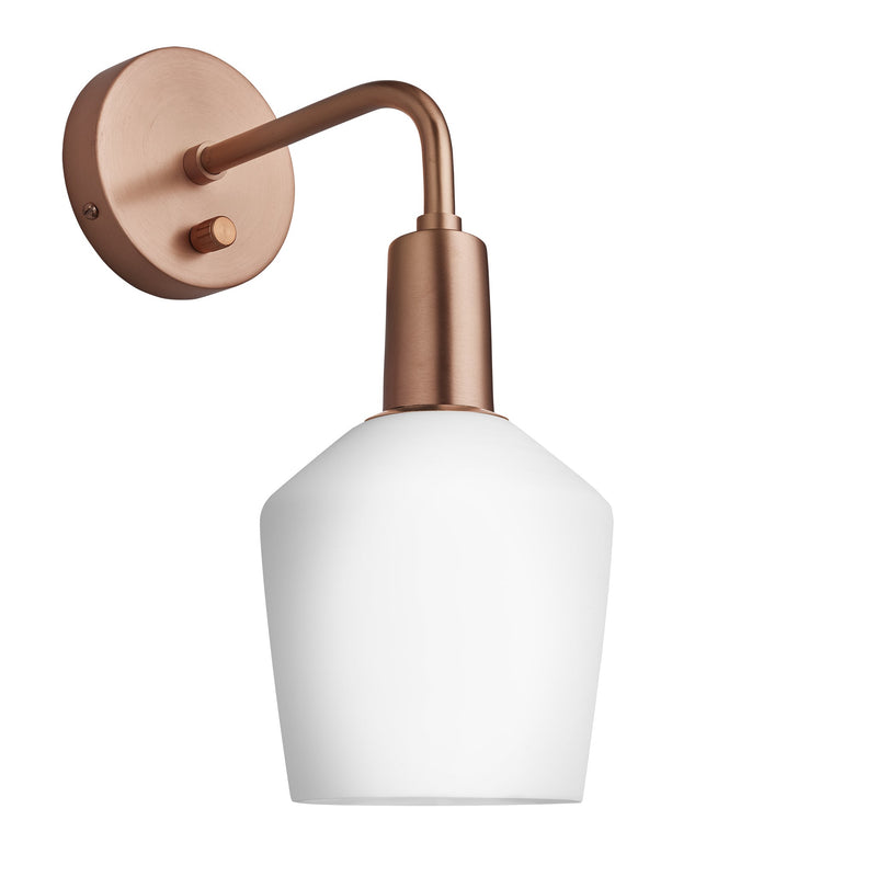 Sleek Opal Glass Schoolhouse Wall Light - 5.5 Inch