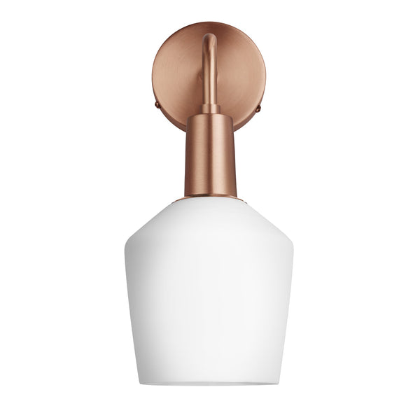 Sleek Opal Glass Schoolhouse Wall Light - 5.5 Inch