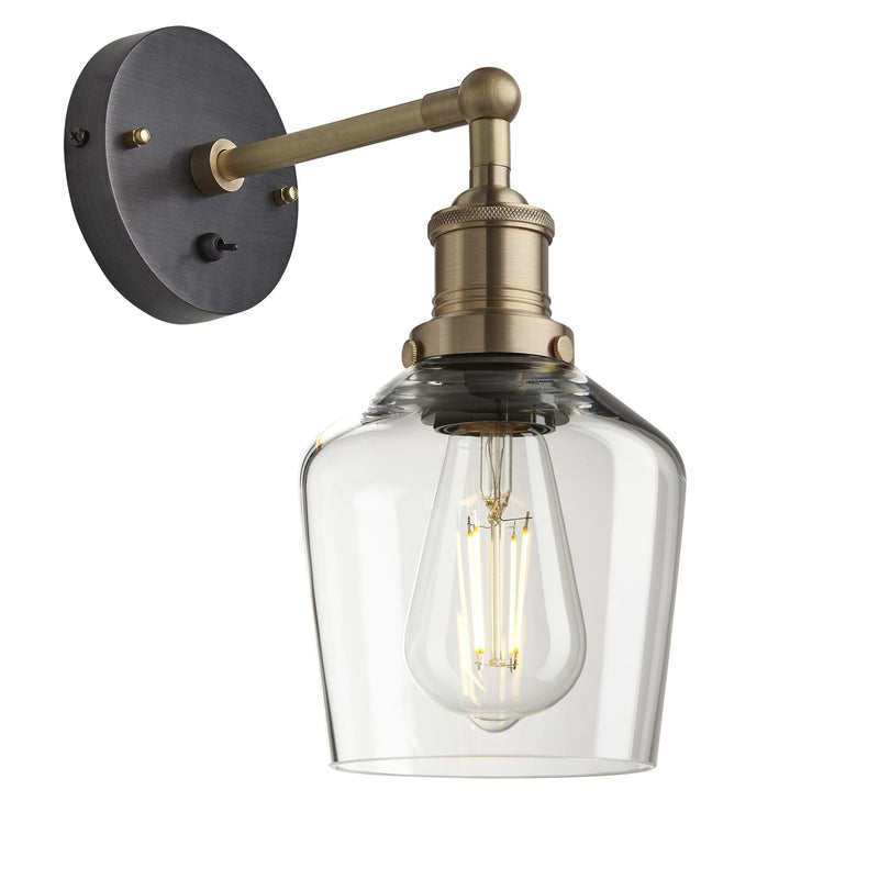 Brooklyn Glass Schoolhouse Wall Light - 5.5 Inch