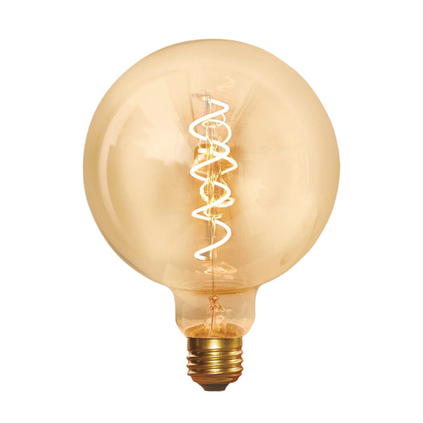 Vintage LED Spiral  Edison Bulb - 5W E27 Globe G125