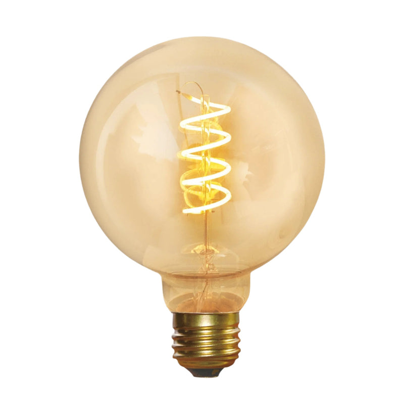 Vintage LED Spiral  Edison Bulb - 5W E27 Small Globe G95
