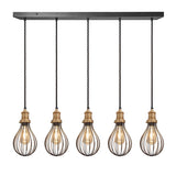 Brooklyn Balloon Cage 5 Wire Cluster Lights - 6 inch
