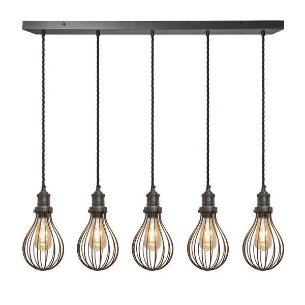 Brooklyn Balloon Cage 5 Wire Cluster Lights - 6 inch