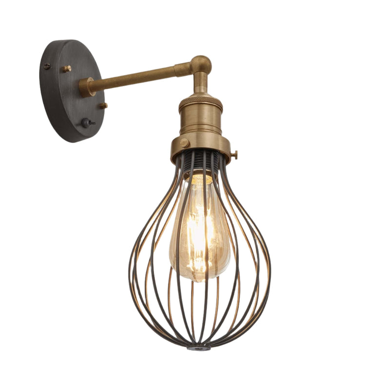 Brooklyn Balloon Cage Wall Light - 6 Inch