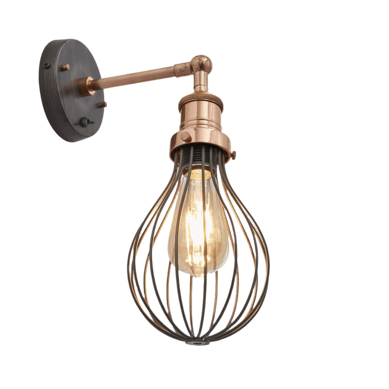 Brooklyn Balloon Cage Wall Light - 6 Inch