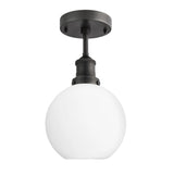 Brooklyn Opal Glass Globe Flush Mount Light - 7 Inch