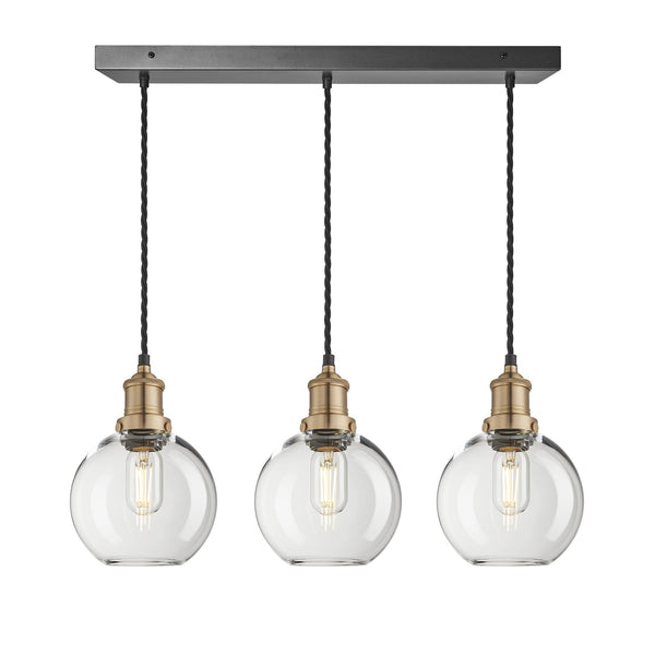 Brooklyn Glass Globe Wire Cluster Lights - 7 Inch