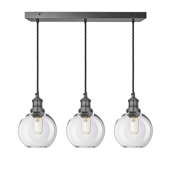 Brooklyn Glass Globe Wire Cluster Lights - 7 Inch