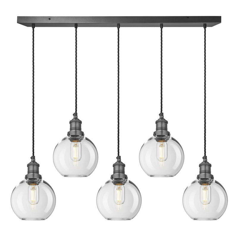 Brooklyn Glass Globe Wire Cluster Lights - 7 Inch