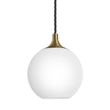 Chelsea Opal Glass Globe Pendant Light - 7 Inch - White