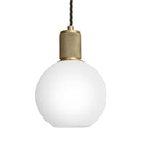 Knurled Opal Glass Globe Pendant Light - 7 Inch