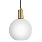 Sleek Opal Glass Globe Pendant Light - 7 Inch