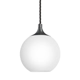 Chelsea Opal Glass Globe Pendant Light - 7 Inch - White