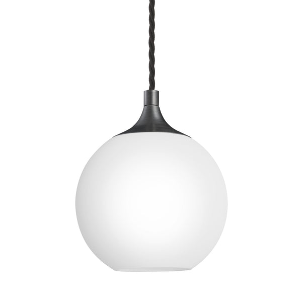 Chelsea Opal Glass Globe Pendant Light - 7 Inch - White
