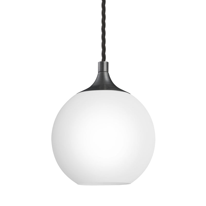 Chelsea Opal Glass Globe Pendant Light - 7 Inch - White
