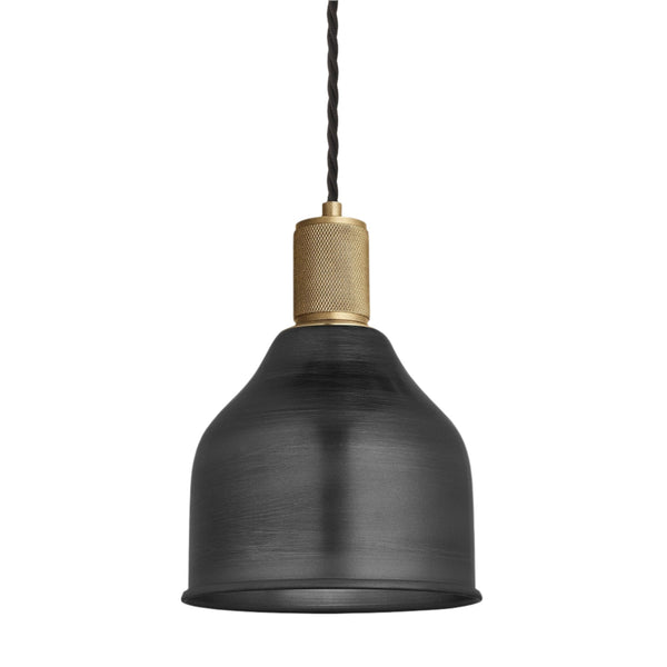 Knurled Cone Pendant Light - 7 Inch