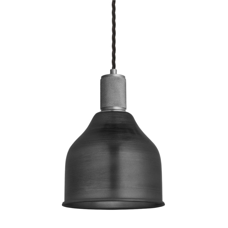 Knurled Cone Pendant Light - 7 Inch