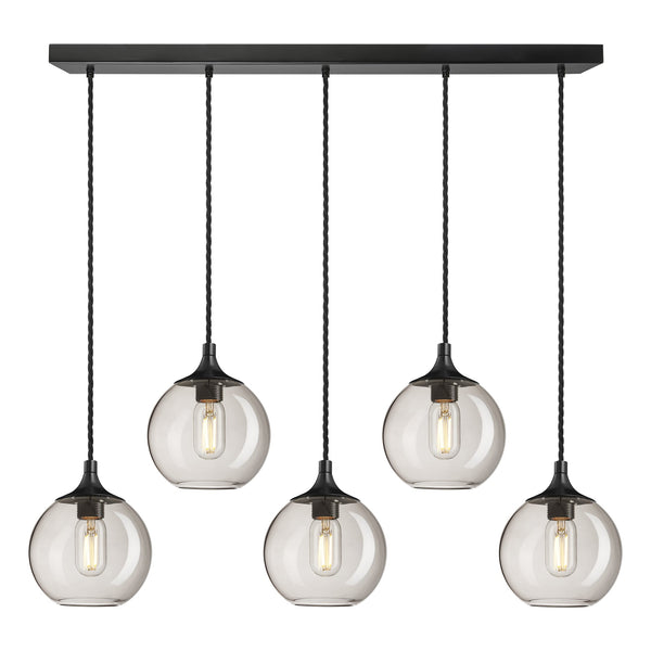 Chelsea Glass Globe 5 Wire Cluster Lights - 7 Inch
