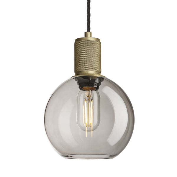 Knurled Glass Globe Pendant Light - 7 Inch