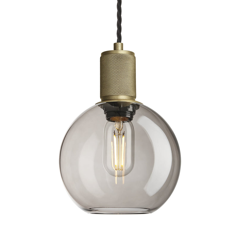 Knurled Glass Globe Pendant Light - 7 Inch