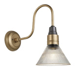 Swan Neck Glass Funnel Wall Light - 7 Inch