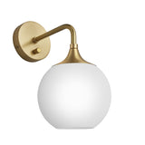 Chelsea Opal Glass Globe Wall Light - 7 Inch - White