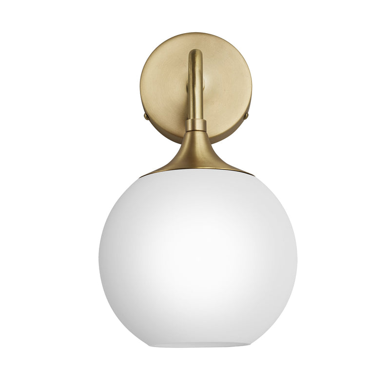 Chelsea Opal Glass Globe Wall Light - 7 Inch - White