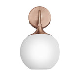 Chelsea Opal Glass Globe Wall Light - 7 Inch - White
